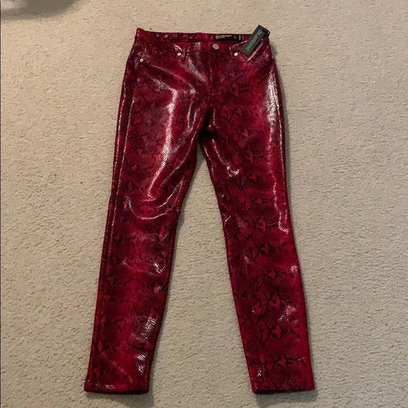 Blank NYC Denim - Blank NYC red snakeskin jeans